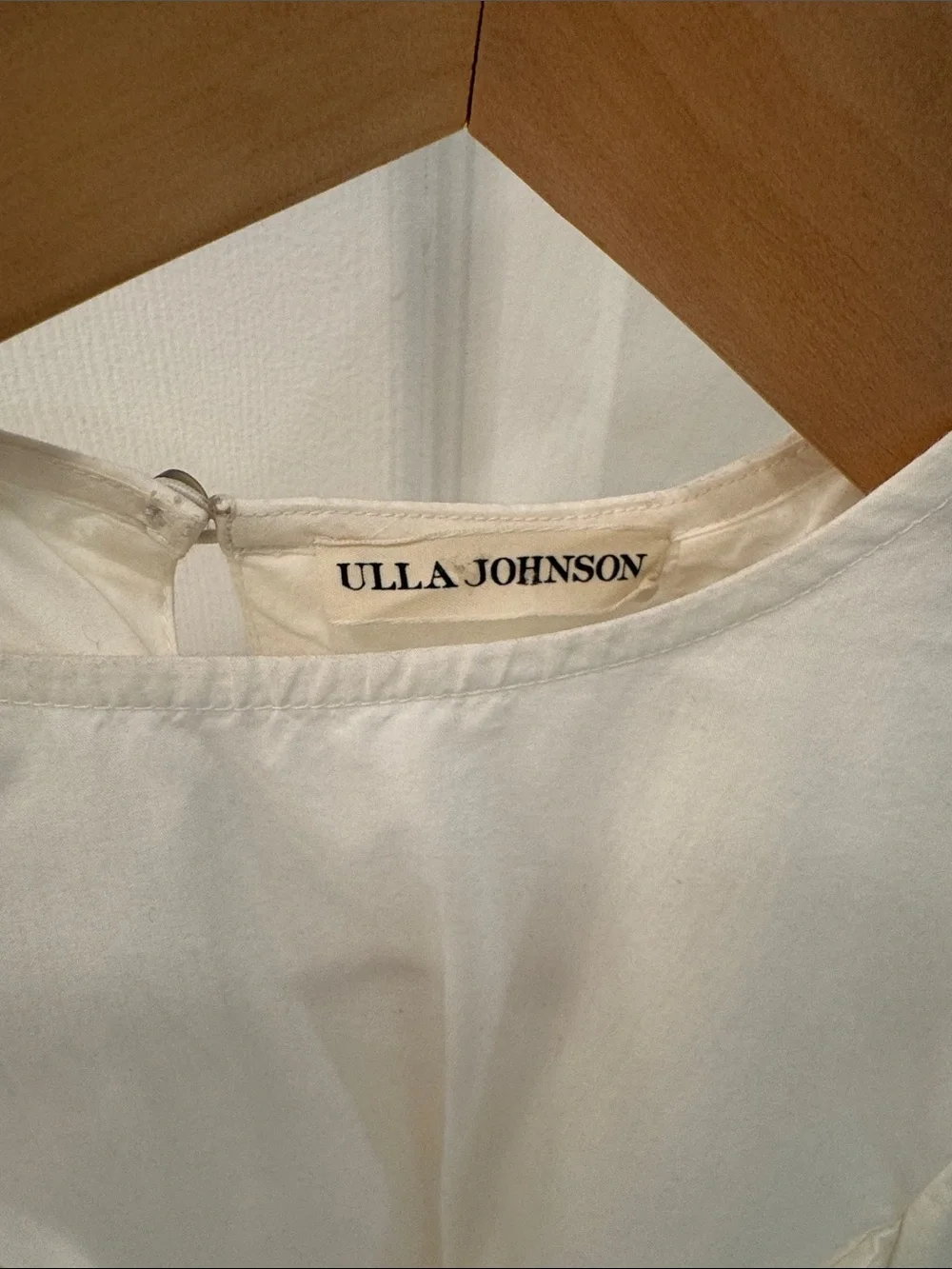 Ulla Johnson Eden Wrap Back Cutout Cream Puff Sleeve Ruched Cropped Top Size 0